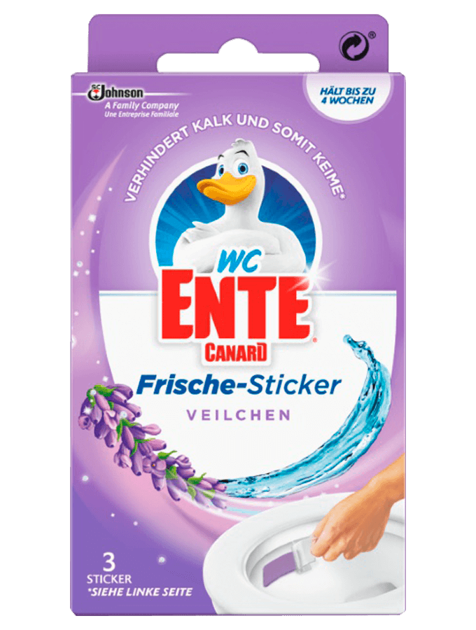 WC-Ente Frische-Sticker Lavendel